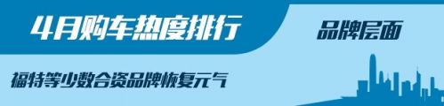 4月購車熱度,新舊造車勢力，4月汽車銷量，汽車銷量排行