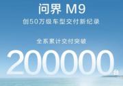 創50萬級車型交付新紀錄，問界M9交付突破20萬輛
